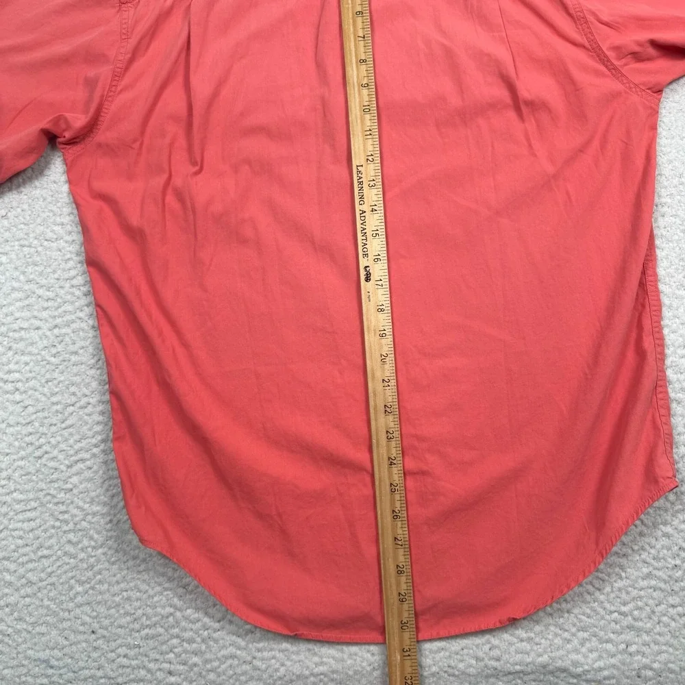 Banana Republic Safari & Travel Clothing Co‎ Shirt Men M Button Up S/S Coral VTG